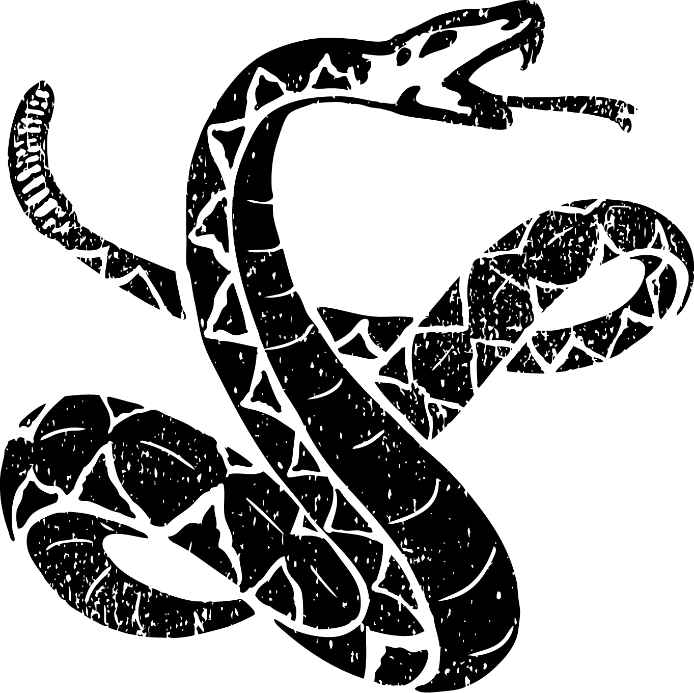 Snake logo with rattle and tongue