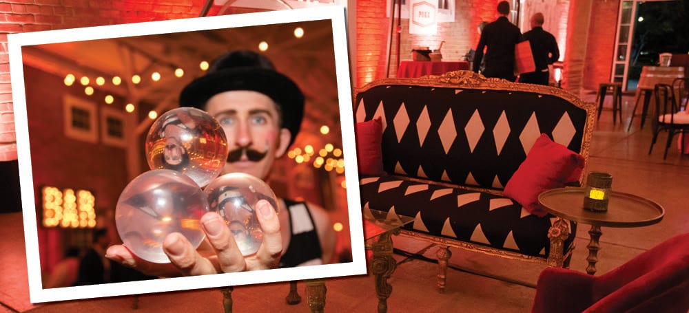 circus theme holiday party - cater events and parties | snake oil cocktail co