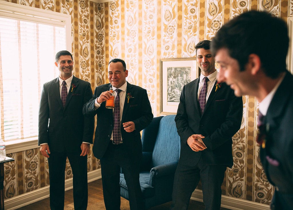 groomsmen drinking bourbon - cater weddings and events | snake oil cocktail co.